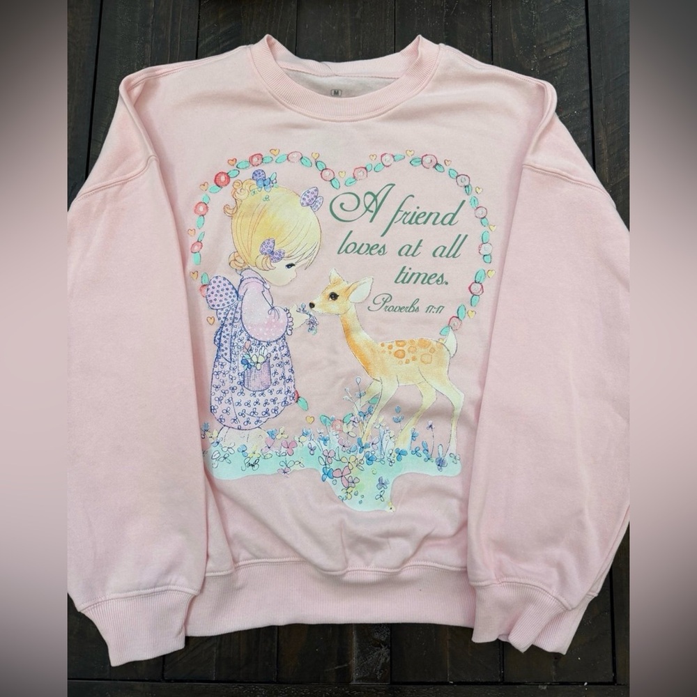 Viral Precious Moments Pink graphic Sweatshirt